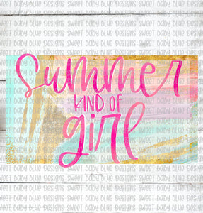Summer kind of girl- Summer PNG file- Digital Download