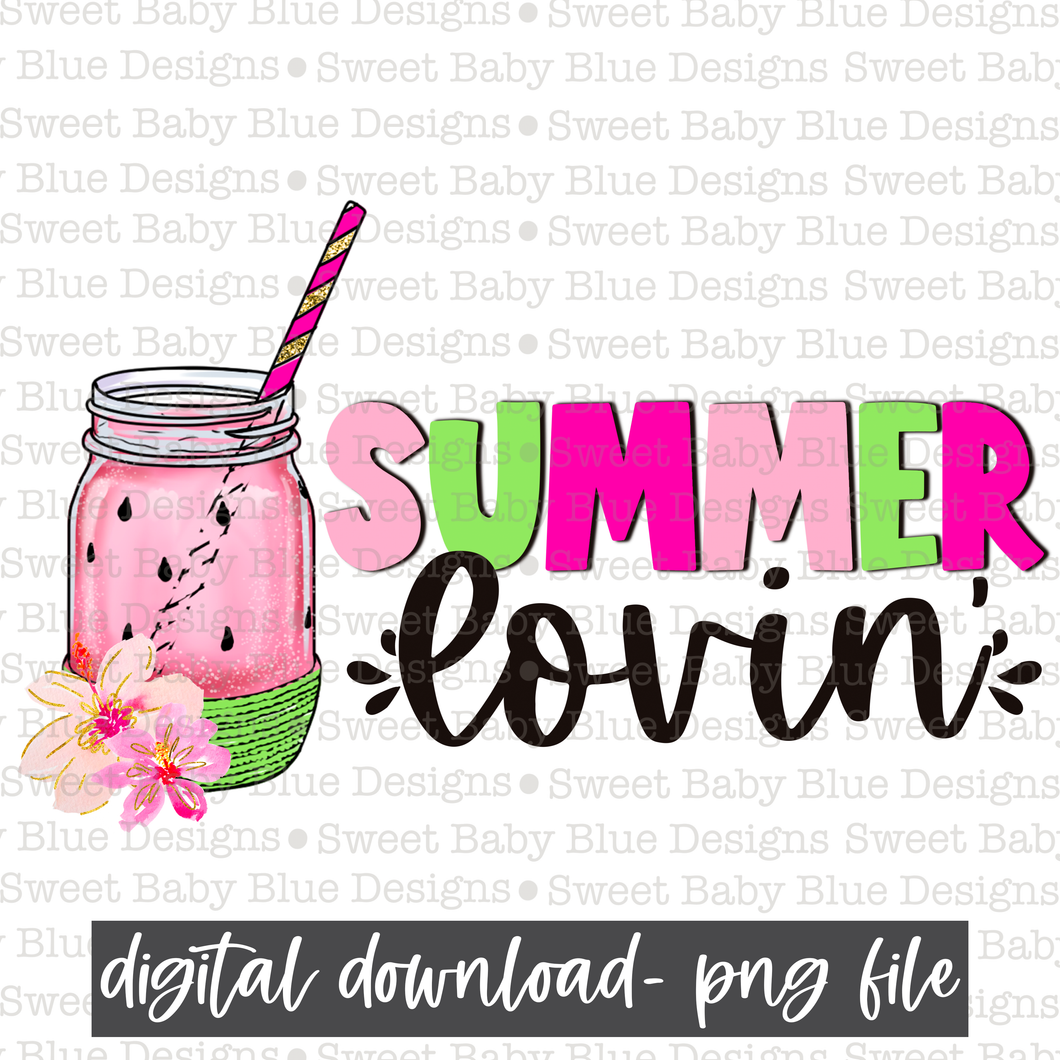 Summer Lovin- Summer- PNG file- Digital Download