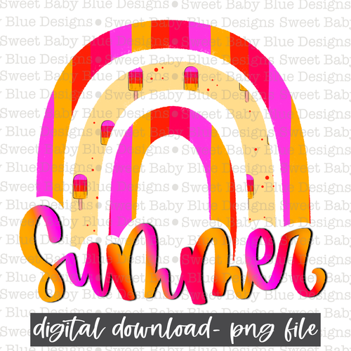 Summer- Rainbow - 2021- PNG file- Digital Download