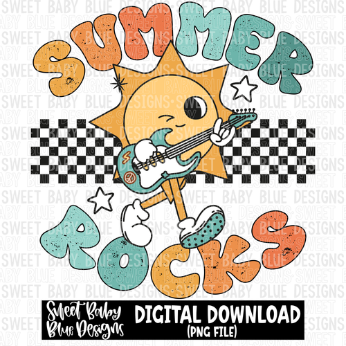 Summer rocks - Boy- Summer - 2023- PNG file- Digital Download