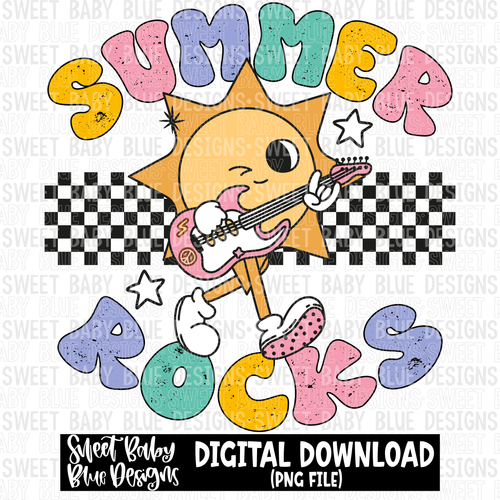 Summer rocks - Girl - Summer - 2023- PNG file- Digital Download