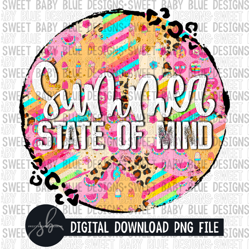 Summer state of mind- Summer - 2022 - PNG file- Digital Download