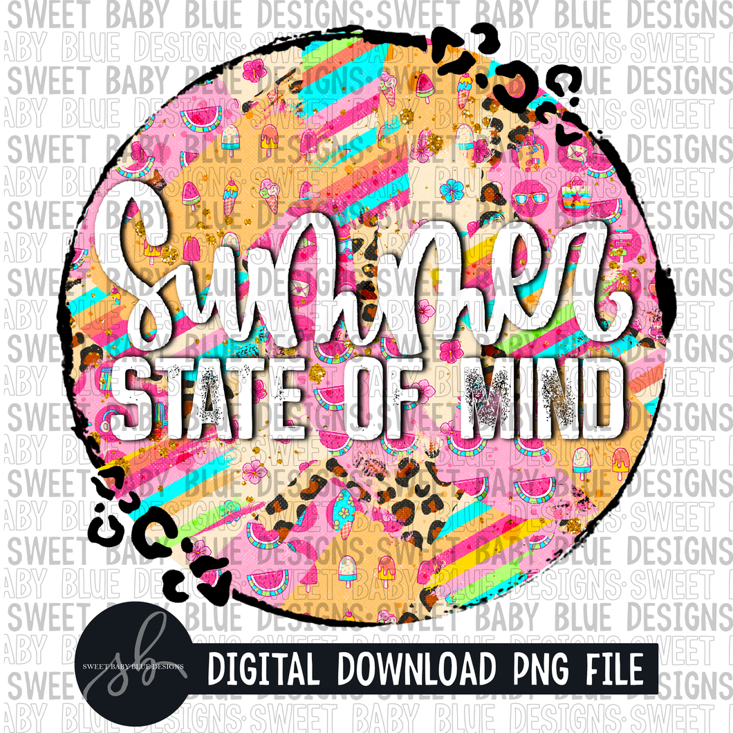 Summer state of mind- Summer - 2022 - PNG file- Digital Download