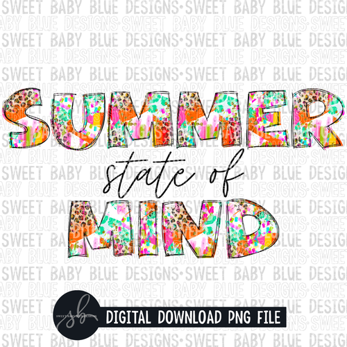 Summer state of mind- Summer- 2022- PNG file- Digital Download