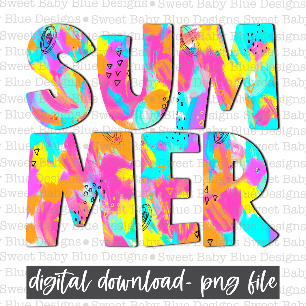 Summer- Colorful- 2021- PNG file- Digital Download