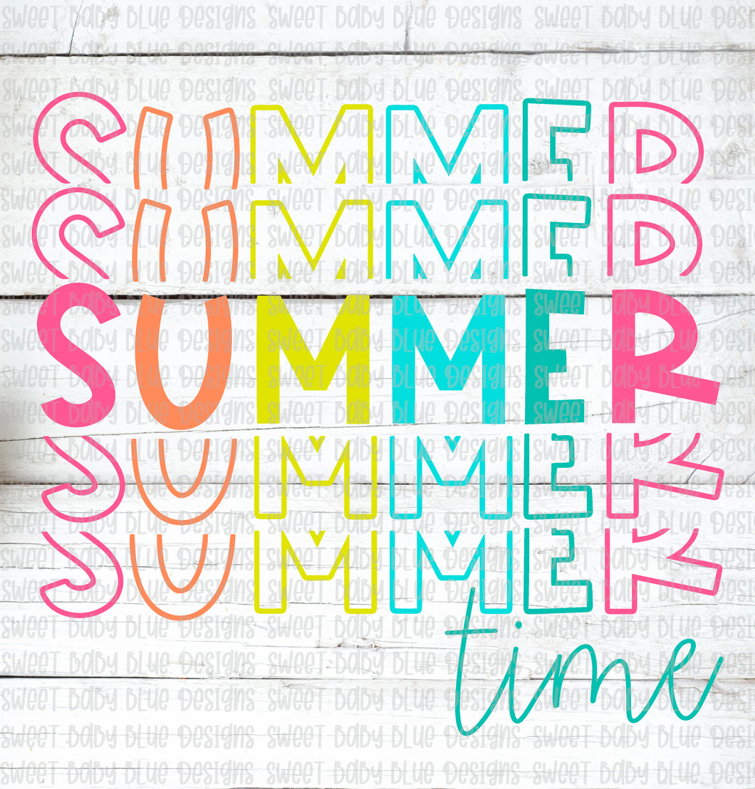 Summer time- PNG file- Digital Download