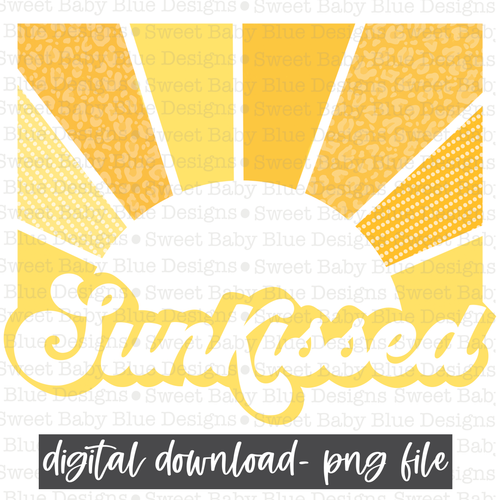 Sunkissed- Summer- PNG file- Digital Download