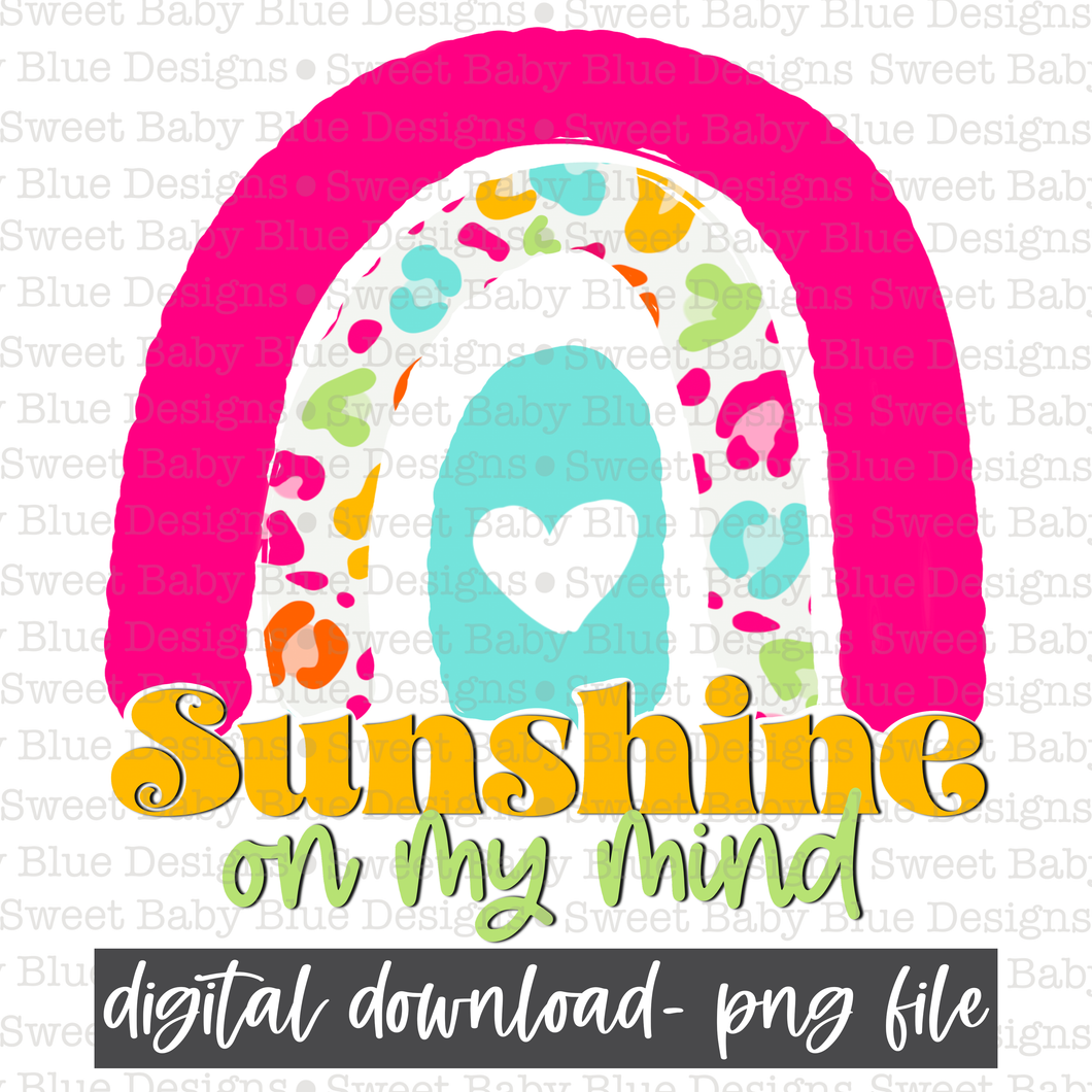 Sunshine on my mind- Summer - 2021- PNG file- Digital Download