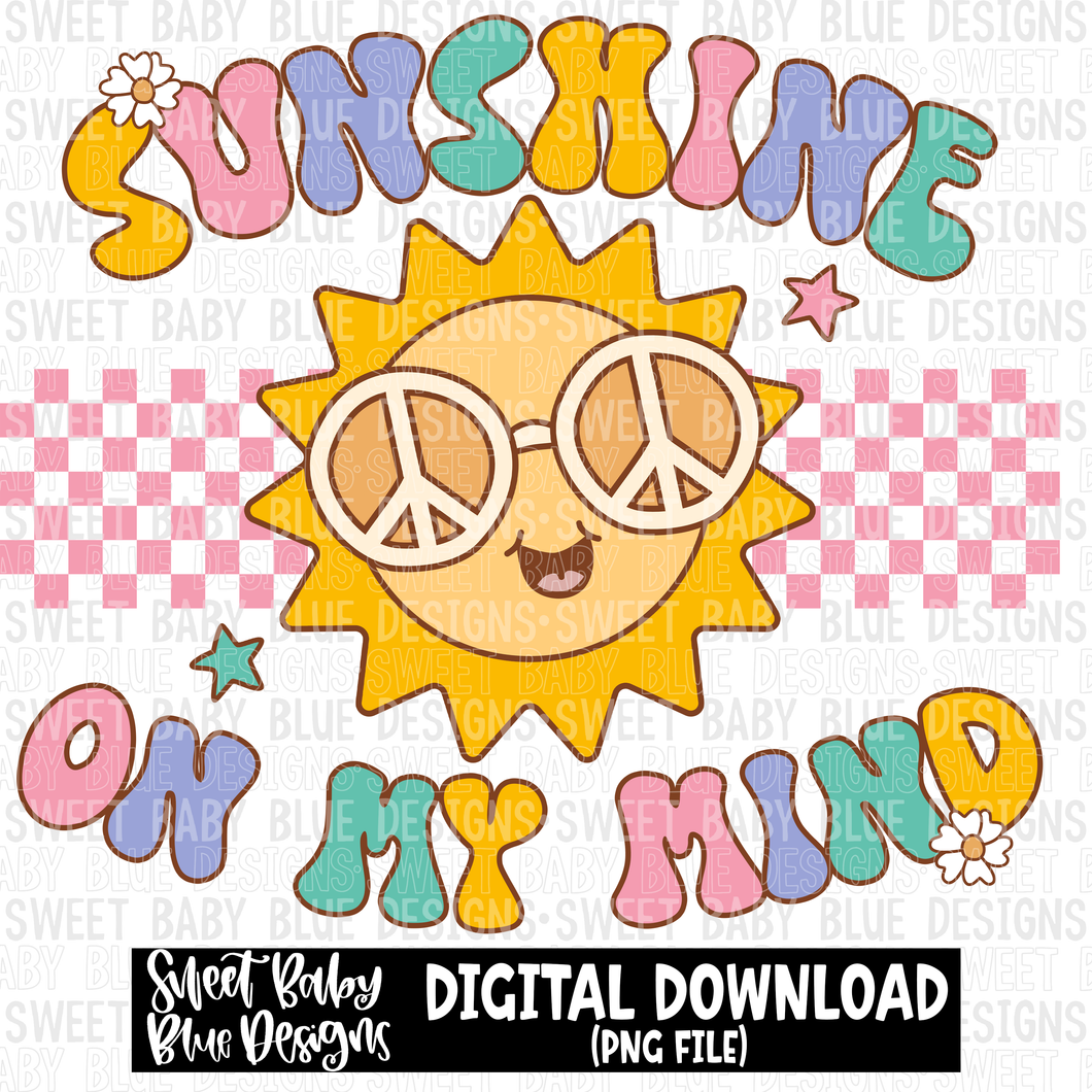 Sunshine on my mind - Summer - 2023- PNG file- Digital Download