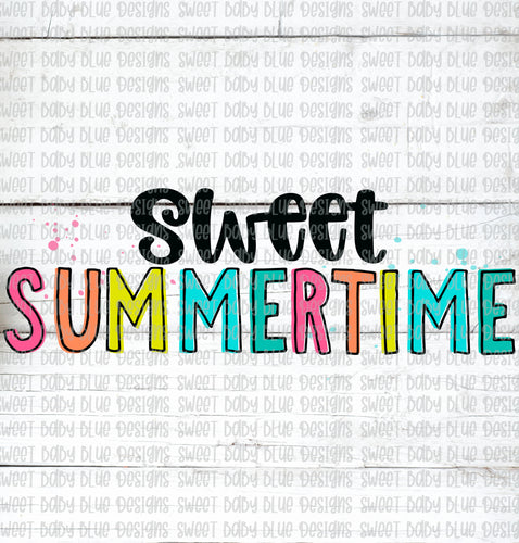 Sweet Summertime- PNG file- Digital Download