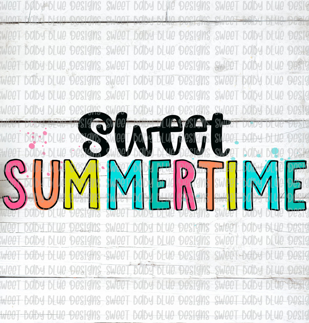 Sweet Summertime- PNG file- Digital Download