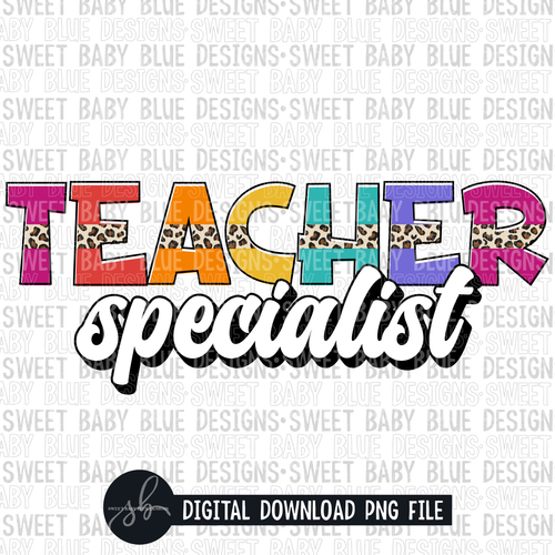 Teacher specialist- Leopard- 2022- PNG file- Digital Download