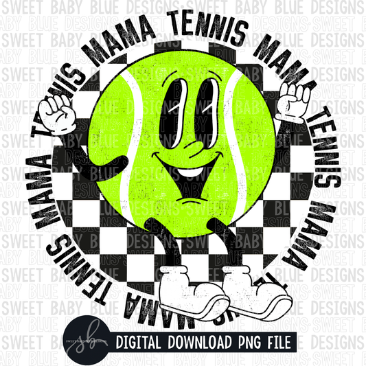 Tennis mama- Tennis cartoon- 2022- PNG file- Digital Download