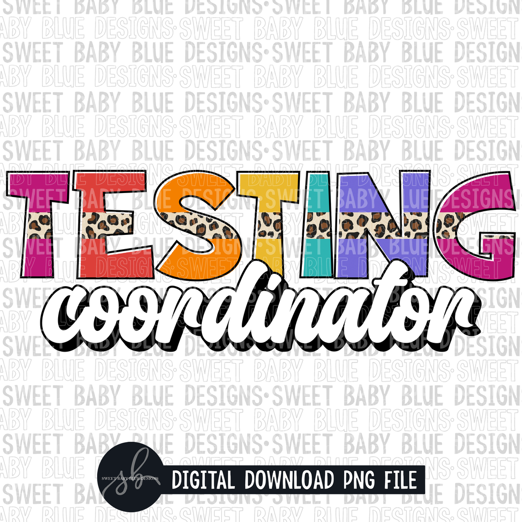 Testing coordinator- Leopard- 2022- PNG file- Digital Download