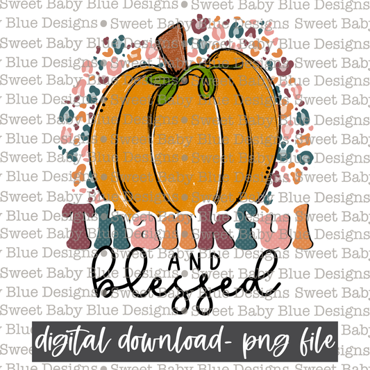 Thankful and blessed- Leopard -  2021- PNG file- Digital Download