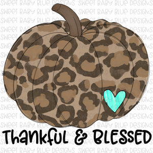 Thankful & Blessed- Fall- PNG file- Digital Download