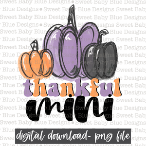 Thankful mini- Fall- 2021- PNG file- Digital Download