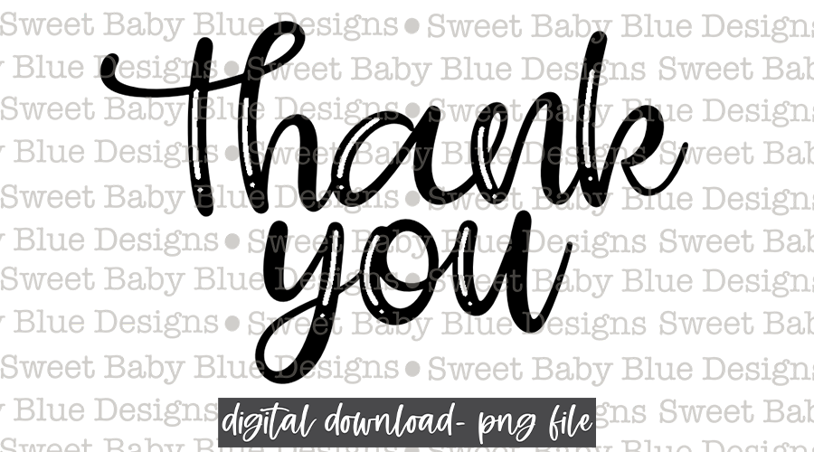 Thank you - Thermal Sticker- Designed in 2.25 x 1.25- 2021-  PNG file- Digital Download