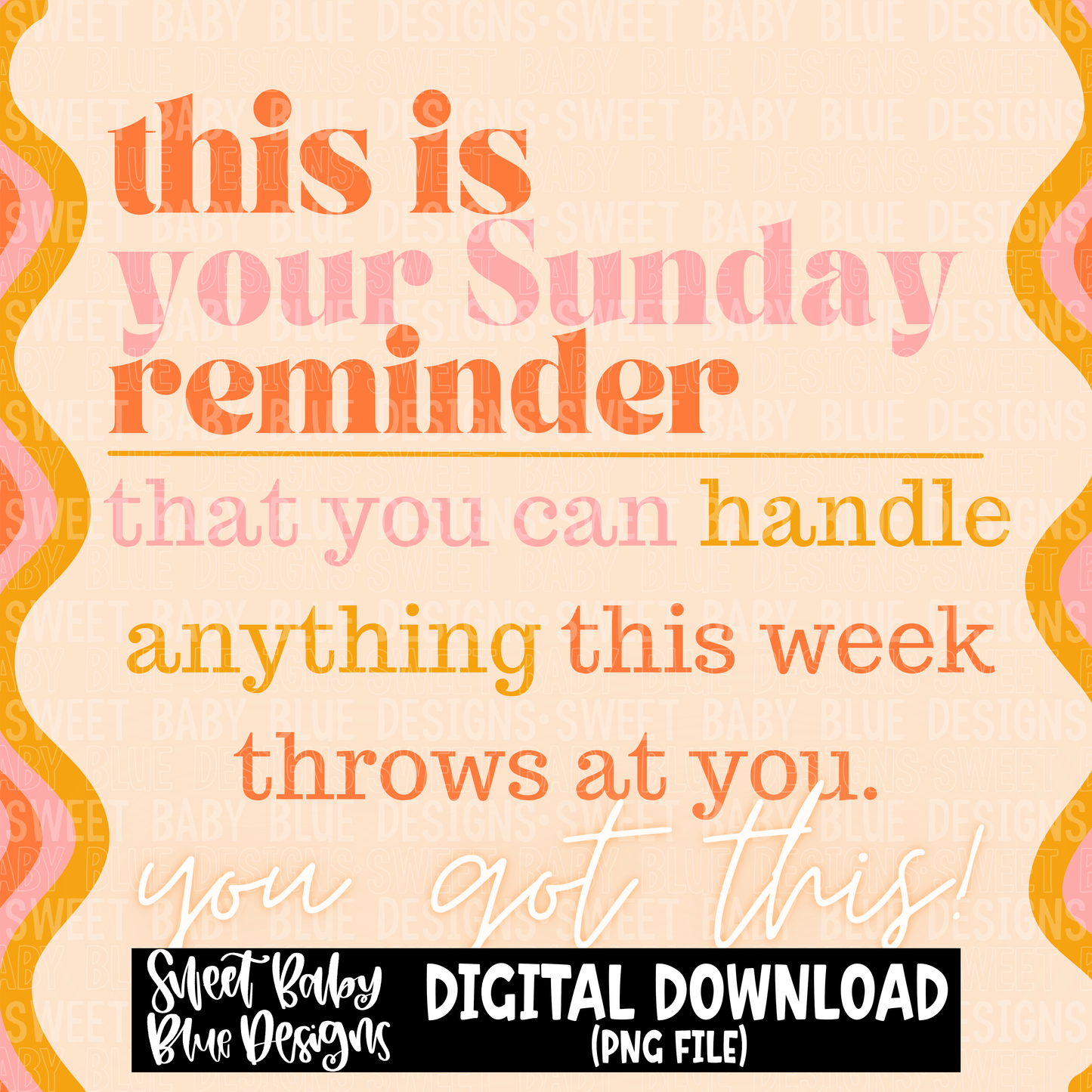 This is your Sunday reminder - Interactive post- 2023- PNG file- Digital Download