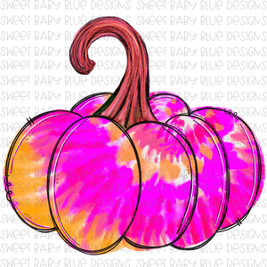 Tie-Dye Pumpkin- PNG file- Digital Download