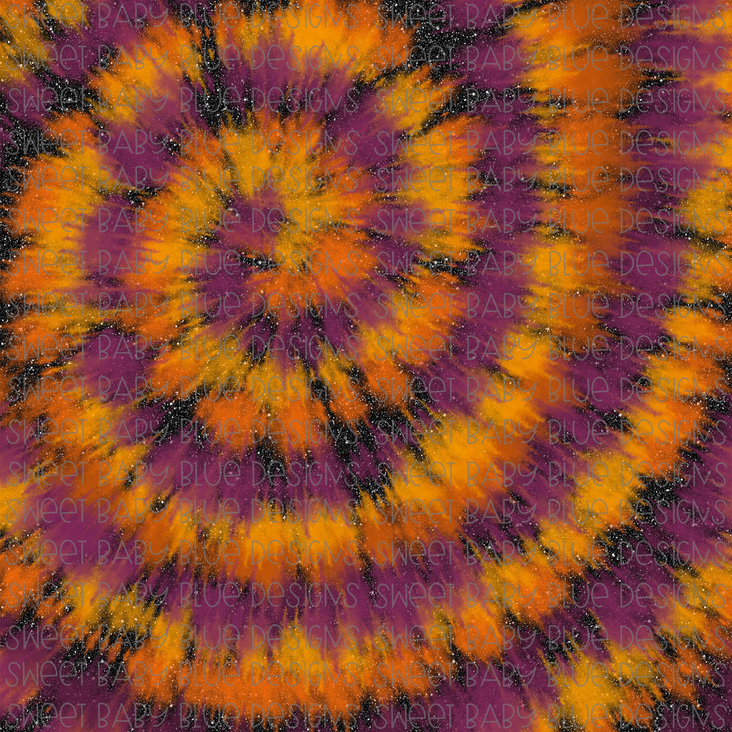 Tie-Dye Purple Yellow Orange Black Glitter- Digital Paper- PNG file- Digital Download