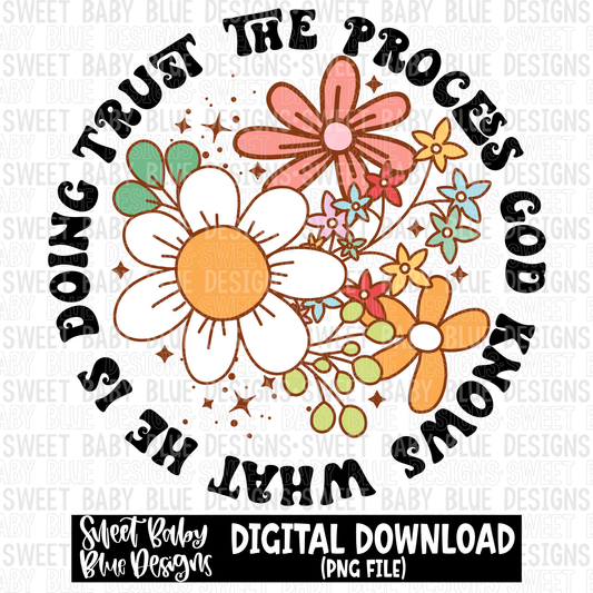 Trust the process- No smile face- 2023- PNG file- Digital Download