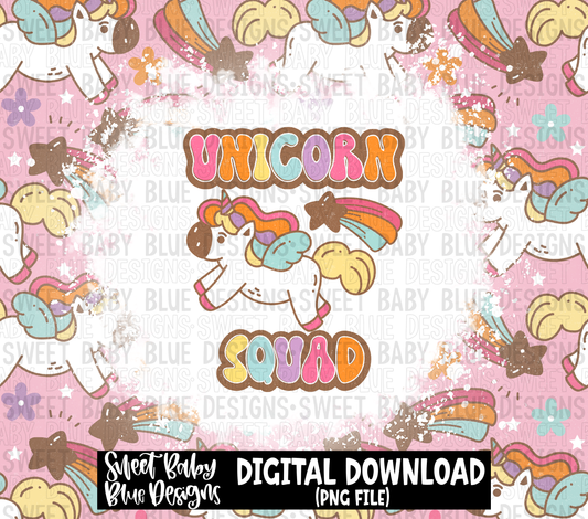 Unicorn squad- 20 oz. skinny tumbler- 2023 -PNG file- Digital Download