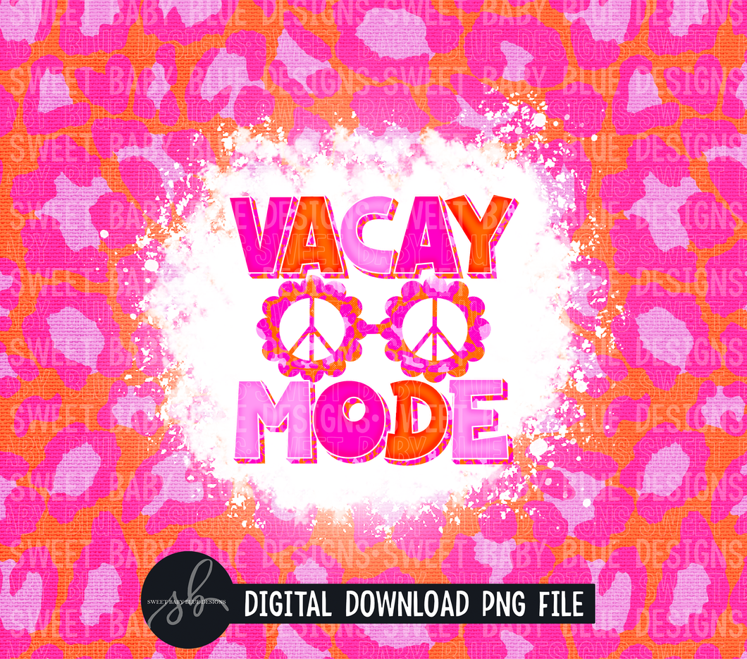Vacay mode- Summer- 20 oz. skinny tumbler- 2022 -PNG file- Digital Download