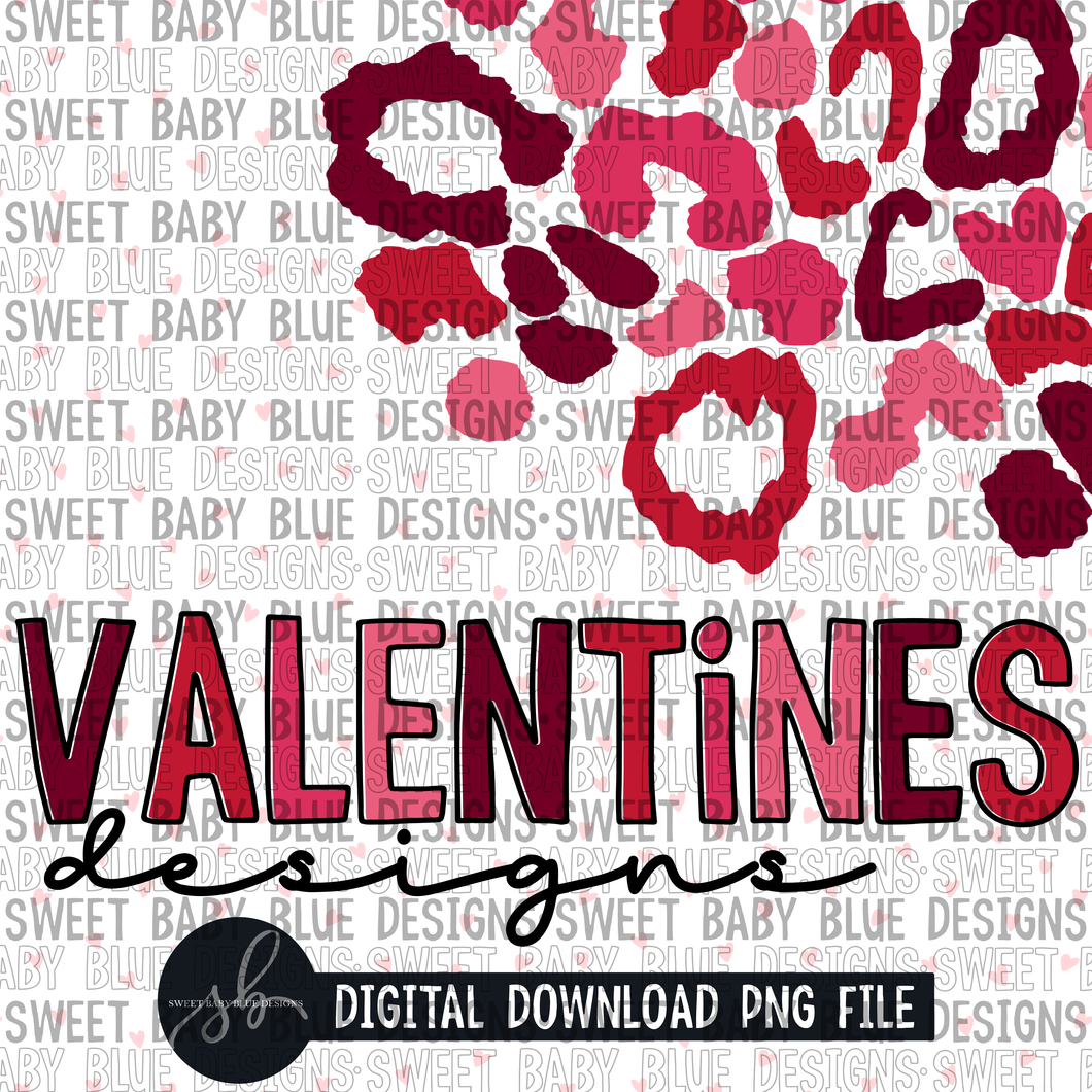 Valentines designs - Leopard- Interactive post - 2022 -PNG file- Digital Download