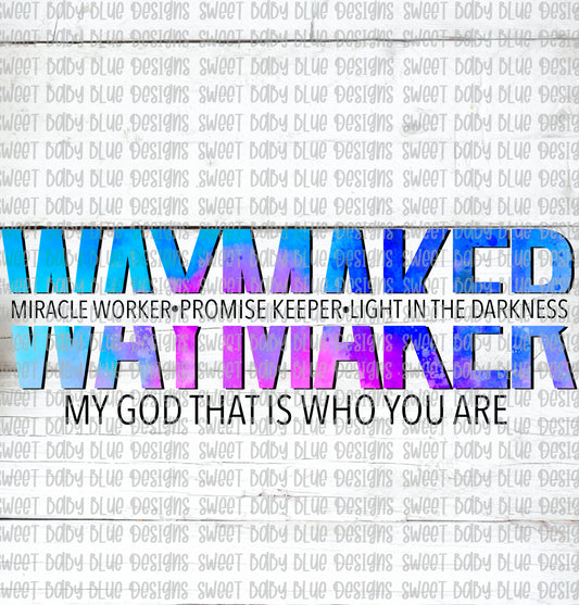 Waymaker- Watercolor- PNG file- Digital Download