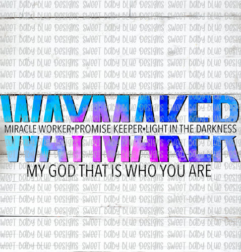Waymaker- Watercolor- PNG file- Digital Download