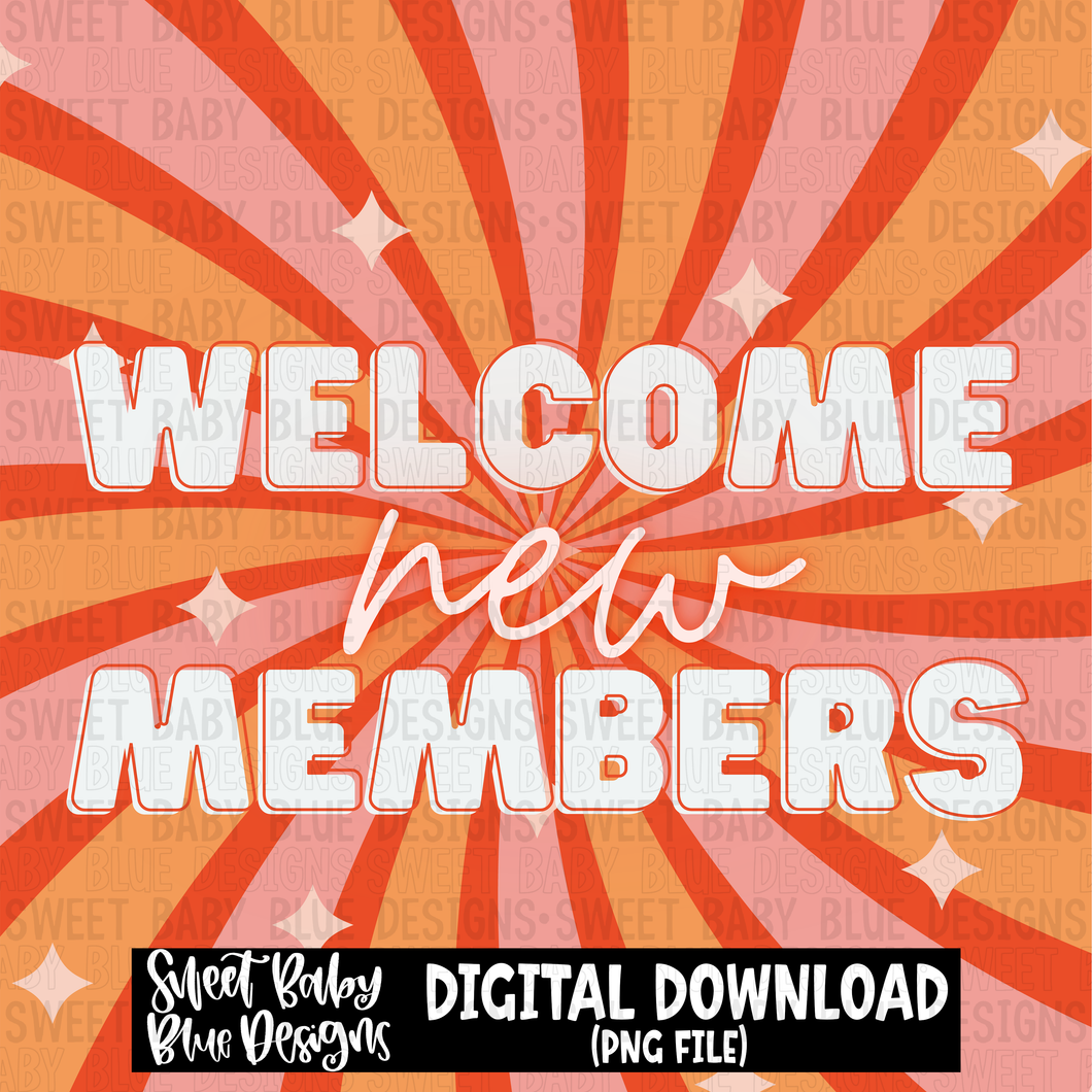 Welcome new members- Interactive post- 2023- PNG file- Digital Download