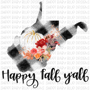 West Virginia Happy Fall y'all- Fall- PNG file- Digital Download