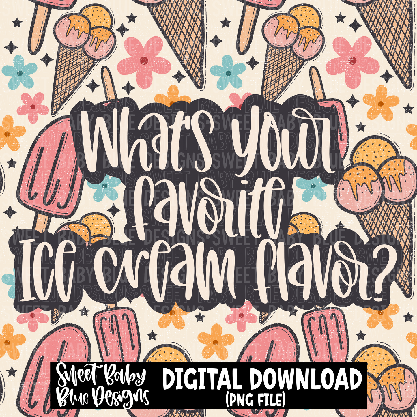 What's your favorite ice cream flavor - Interactive post- 2023 - PNG file- Digital Download