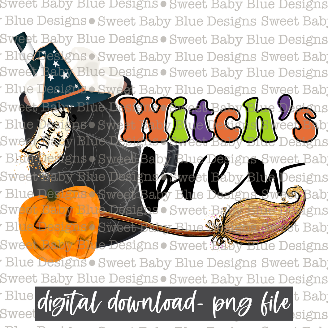 Witch's brew- Halloween- 2021- PNG file- Digital Download