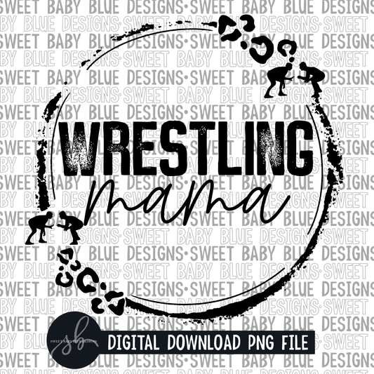 Wrestling mama- Single color- 2022 - PNG file- Digital Download