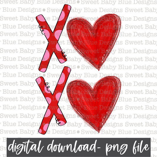 XOXO- Valentine's Day- PNG file- Digital Download