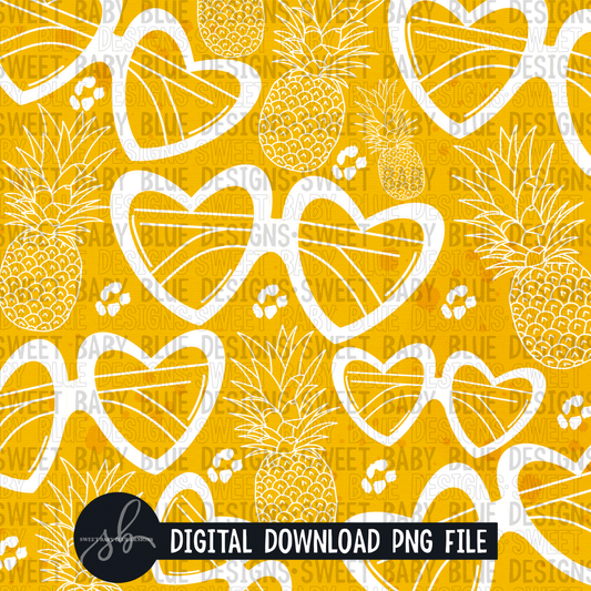 Yellow Summer- Digital paper - 2022 -PNG file- Digital Download