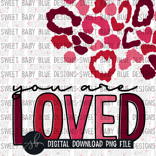 You are loved - Leopard- Interactive post - 2022 -PNG file- Digital Download