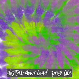 Green/ Purple Tie Dye Digital paper - 2021- PNG file- Digital Download