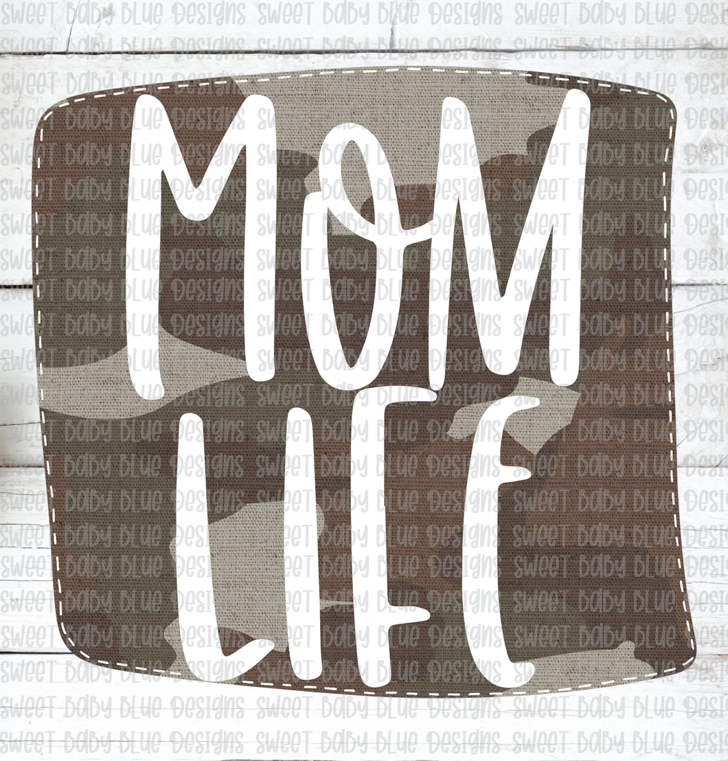 Mom Life- Camo- PNG file- Digital Download