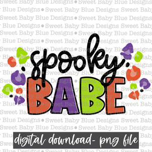 Spooky babe- Leopard- Halloween- 2021- PNG file- Digital Download