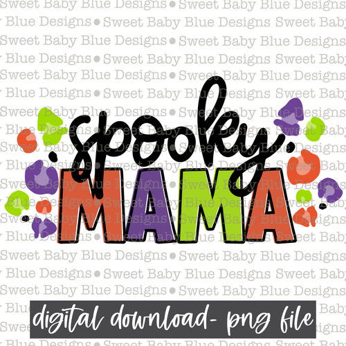 Spooky mama- Leopard- Halloween- 2021- PNG file- Digital Download