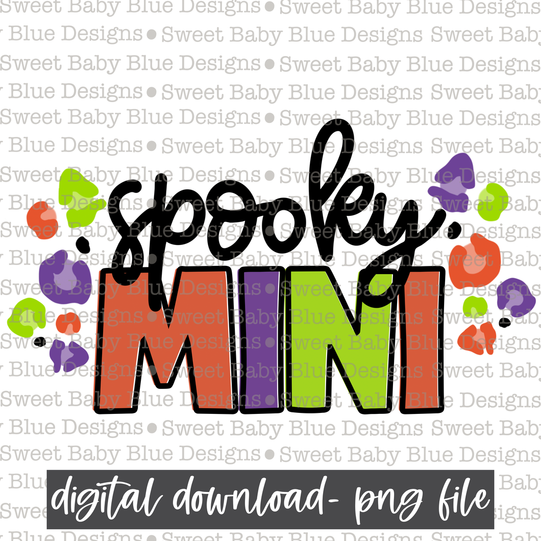 Spooky mini- Leopard- Halloween- 2021- PNG file- Digital Download